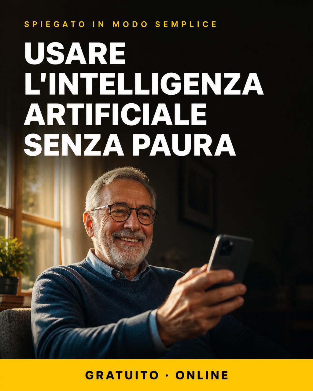 Locandina: Anziani e IA: usarla senza paura