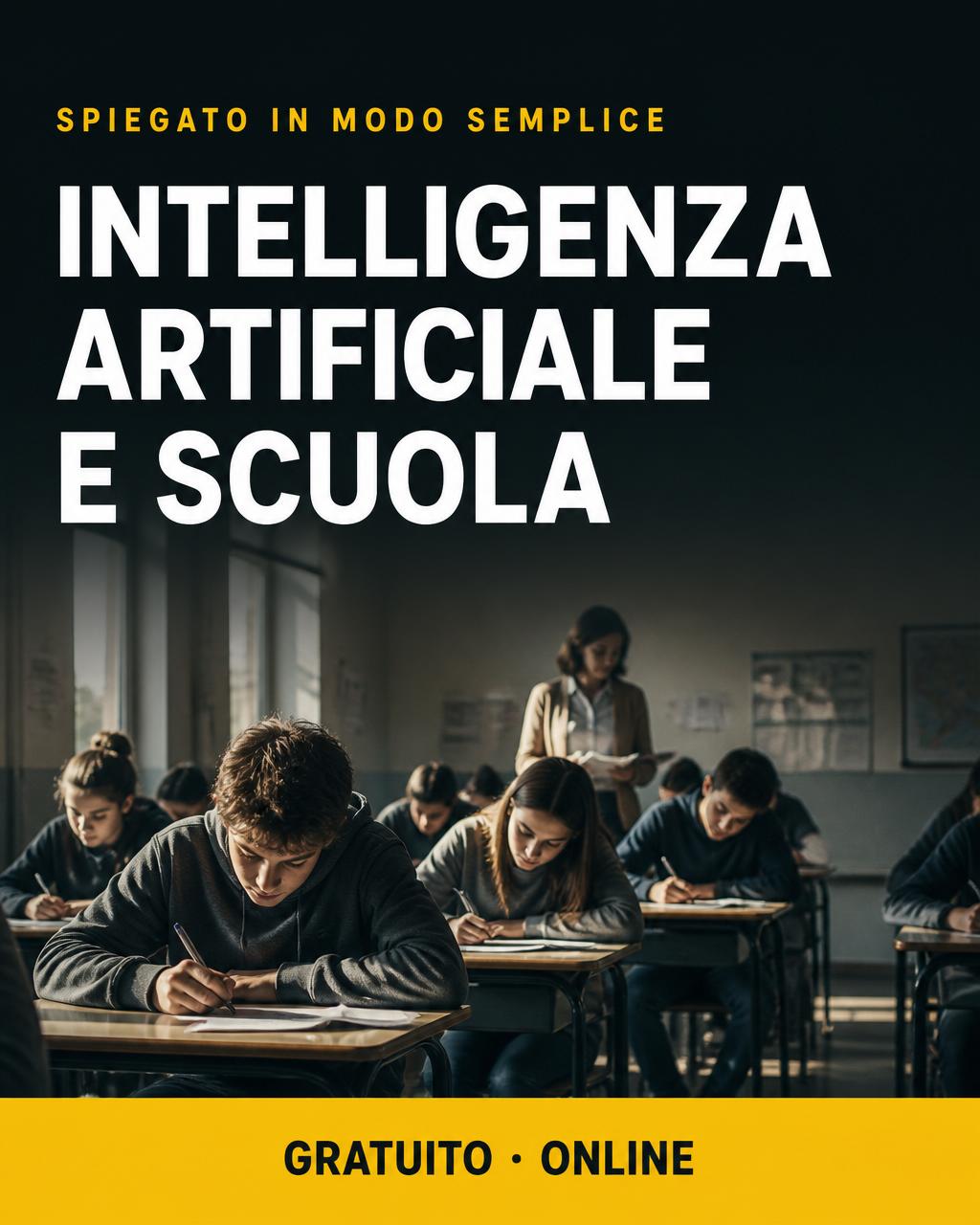 Locandina: IA e scuola: studiare e insegnare oggi