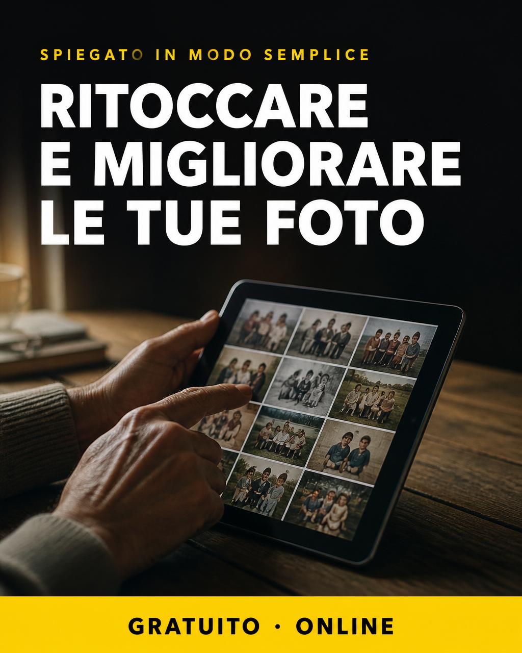 Locandina del corso: Ritoccare e migliorare le tue foto