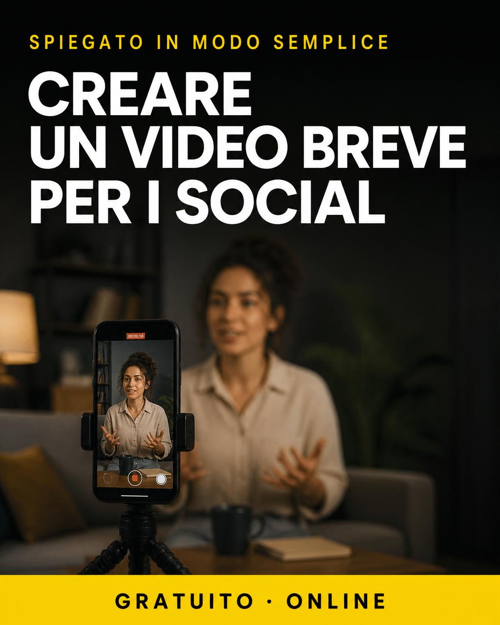 Locandina del corso: Creare un video breve per i social